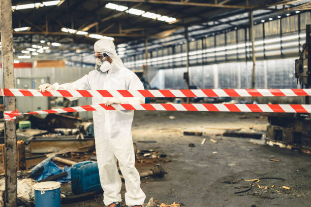 Professional Biohazard Cleanup technician working in Falmouth, KY